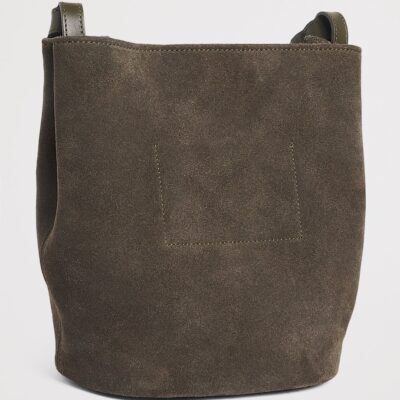 Harrods x Tusting Small Suede H Cross-Body Bag - Image 3