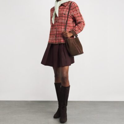 Harrods x Tusting Small Suede H Cross-Body Bag - Image 5