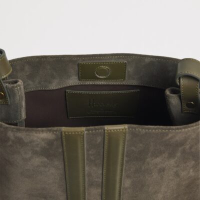 Harrods x Tusting Suede H Tote Bag - Image 4