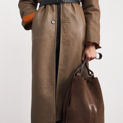 Harrods x Tusting Suede H Tote Bag - Image 5