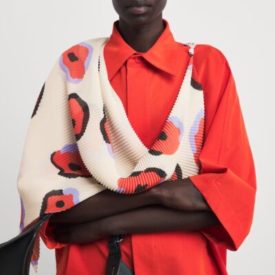 Issey Miyake Floral Verve Pleats Stole - Image 3