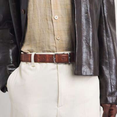 JACOB COHËN Crocodile Leather Belt - Image 2