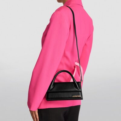 Jacquemus Leather Le Chiquito Long Top-Handle Bag - Image 2