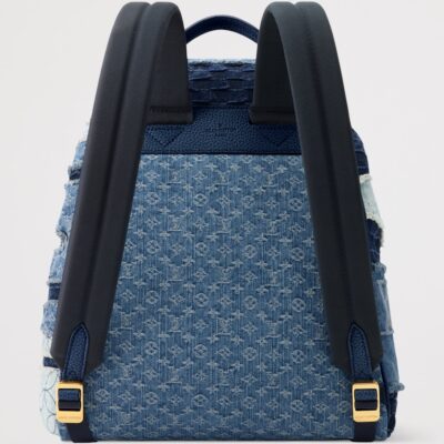 LOUIS VUITTON Denim Montsouris Cargo Backpack - Image 4