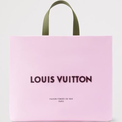 LOUIS VUITTON Leather MM Shopper Tote Bag - Image 3
