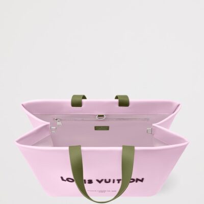 LOUIS VUITTON Leather MM Shopper Tote Bag - Image 4