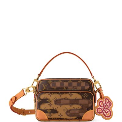 LOUIS VUITTON Leather MM Shopper Tote Bag - Image 5