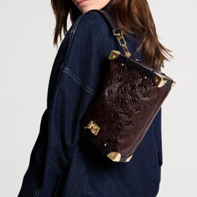 LOUIS VUITTON Leather Side Trunk MM Shoulder Bag - Image 2